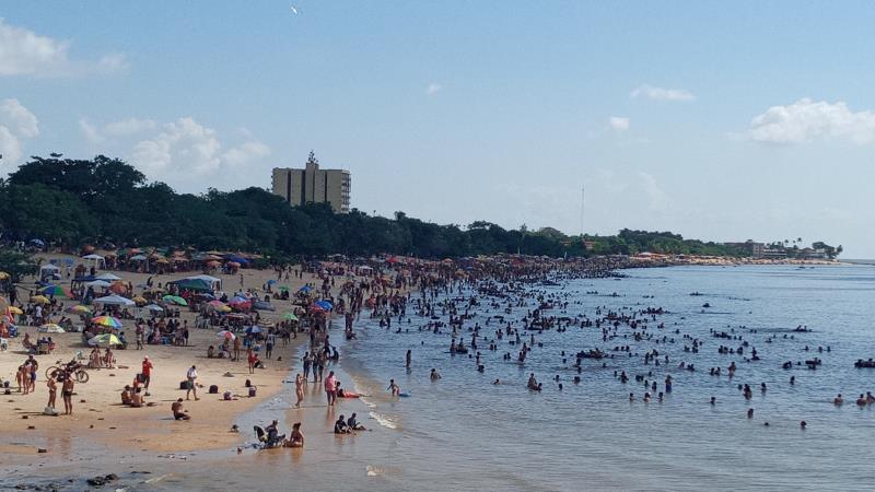 Praia em Mosqueiro, Belém. Foto: Ag; Belém